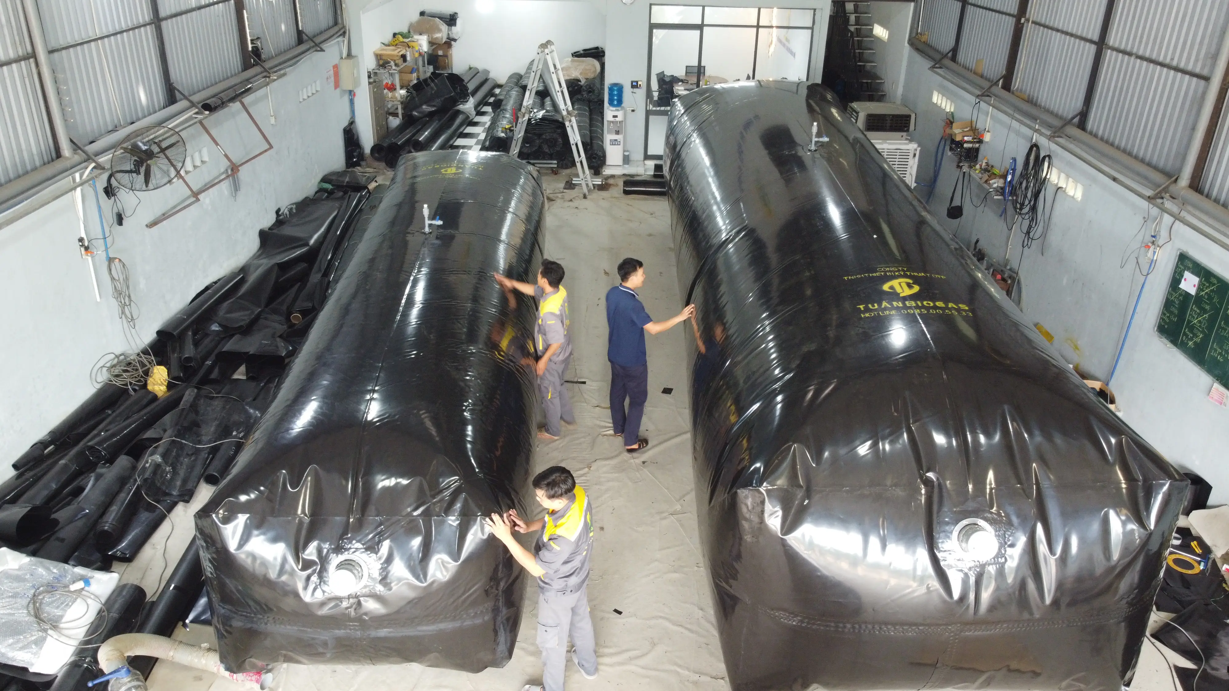 Quy mô chăn nuôi nông hộ nhỏ phù hợp với túi biogas vuông dung tích 6 đến 100 khối