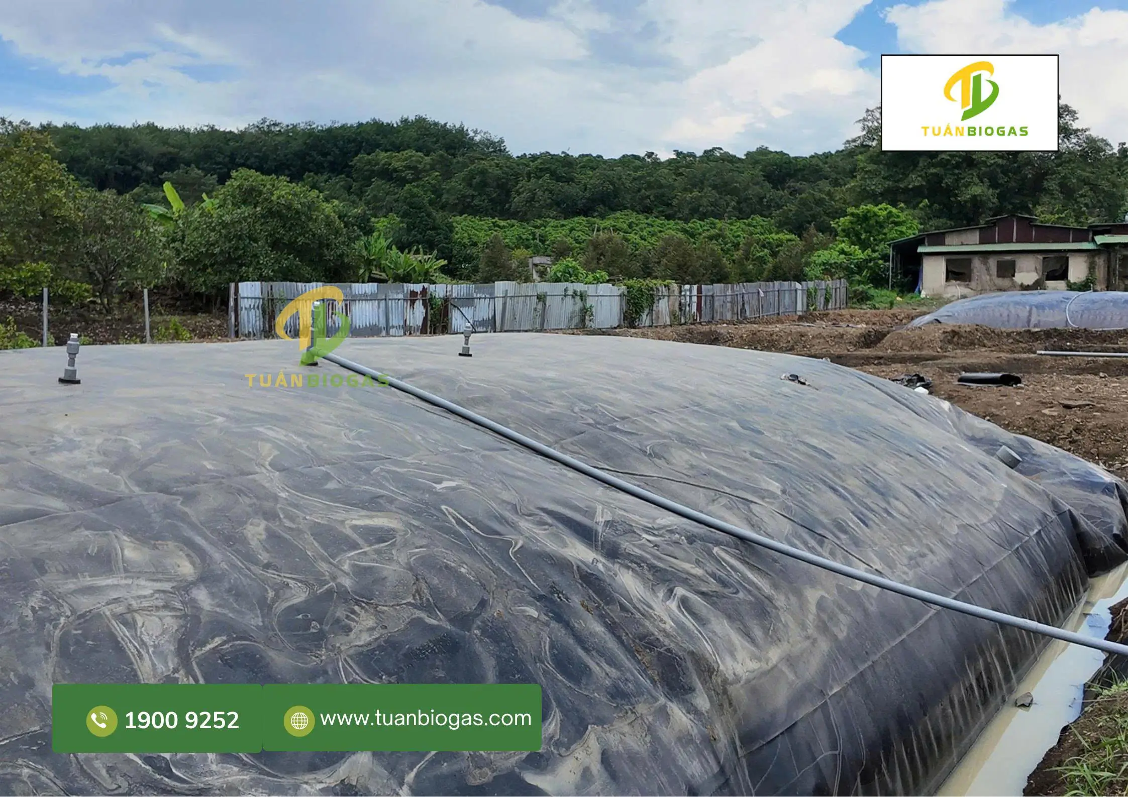 Van điều áp tự xả biogas và ống dẫn ga lên bờ an toàn