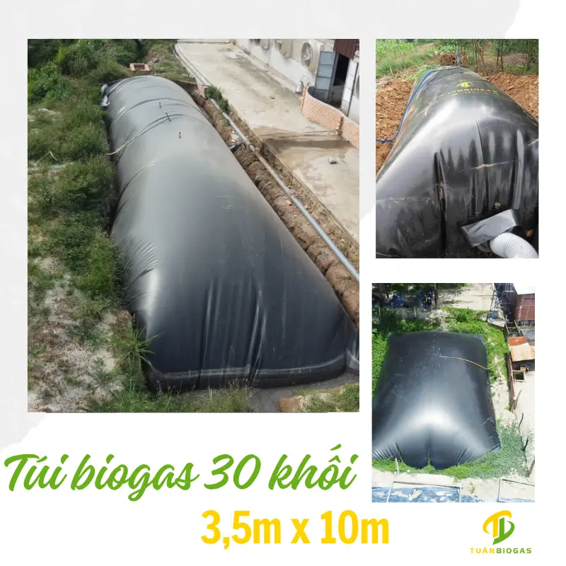 quy mô túi biogas 30 khối