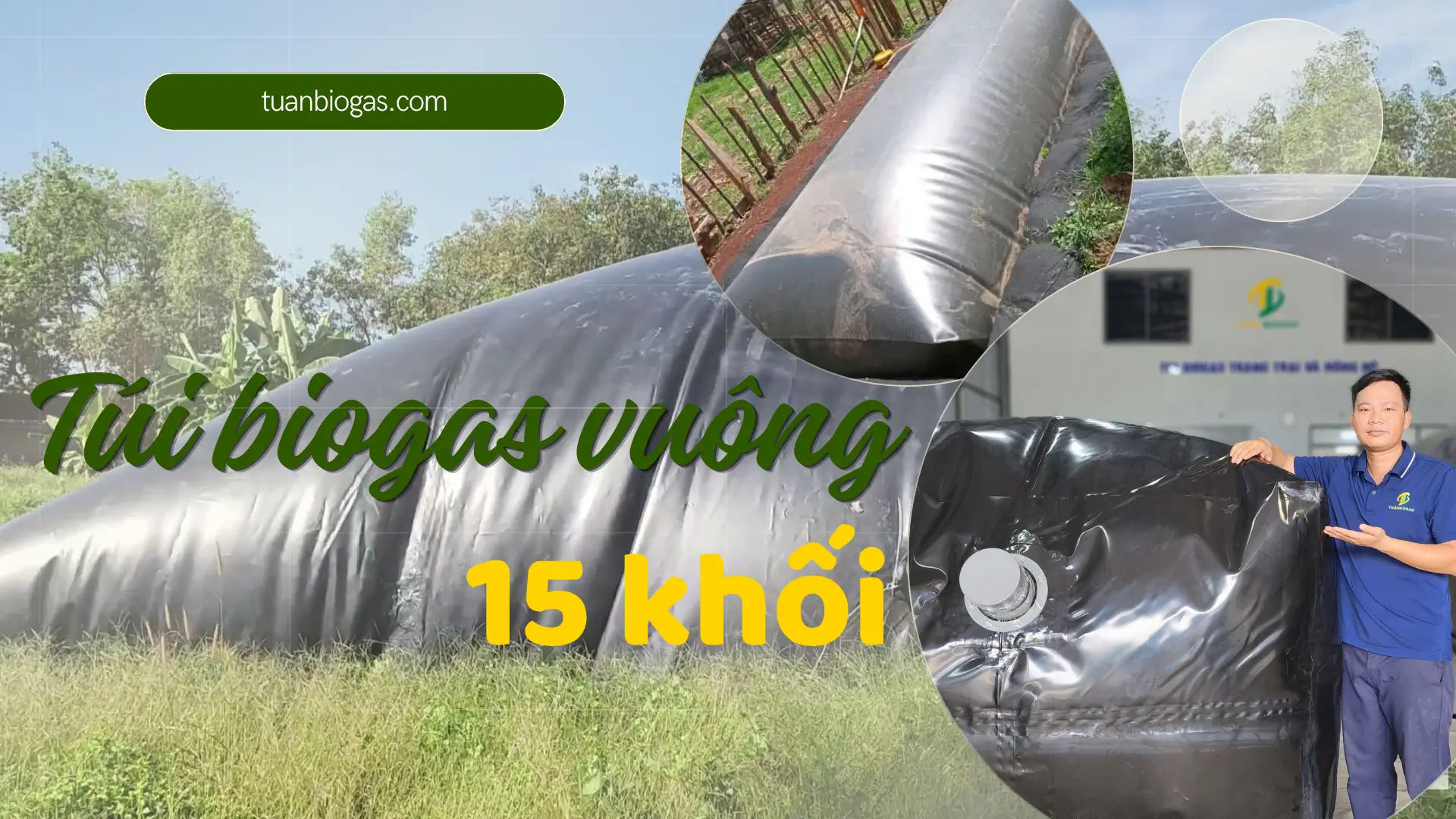 thumnail túi biogas vuông 15 khối