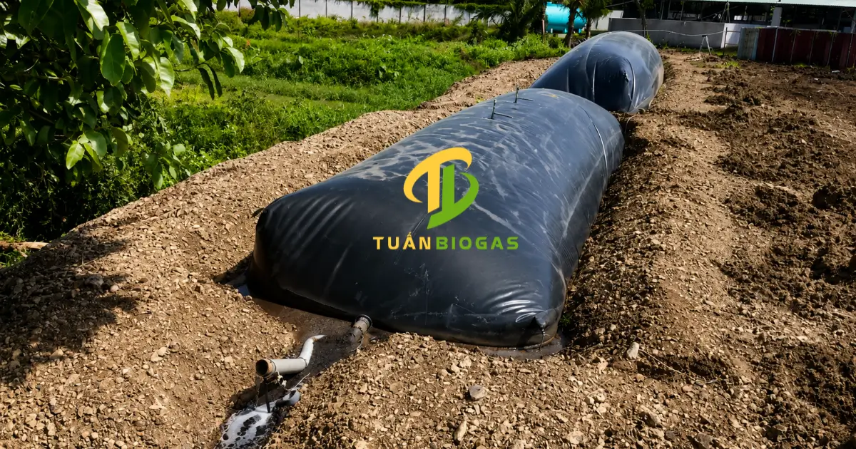 Nhiều túi biogas module hoạt động độc lập giúp hệ thống vẫn vận hành khi một túi gặp sự cố