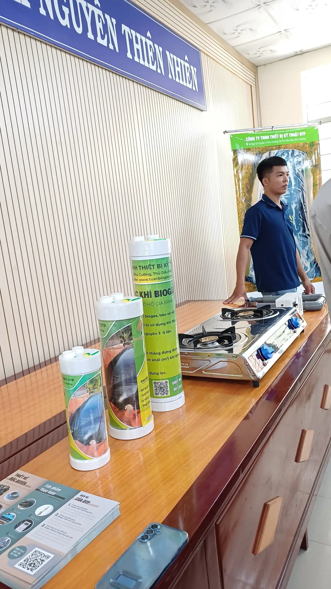 hệ thống bình lọc khí kết nối với bếp