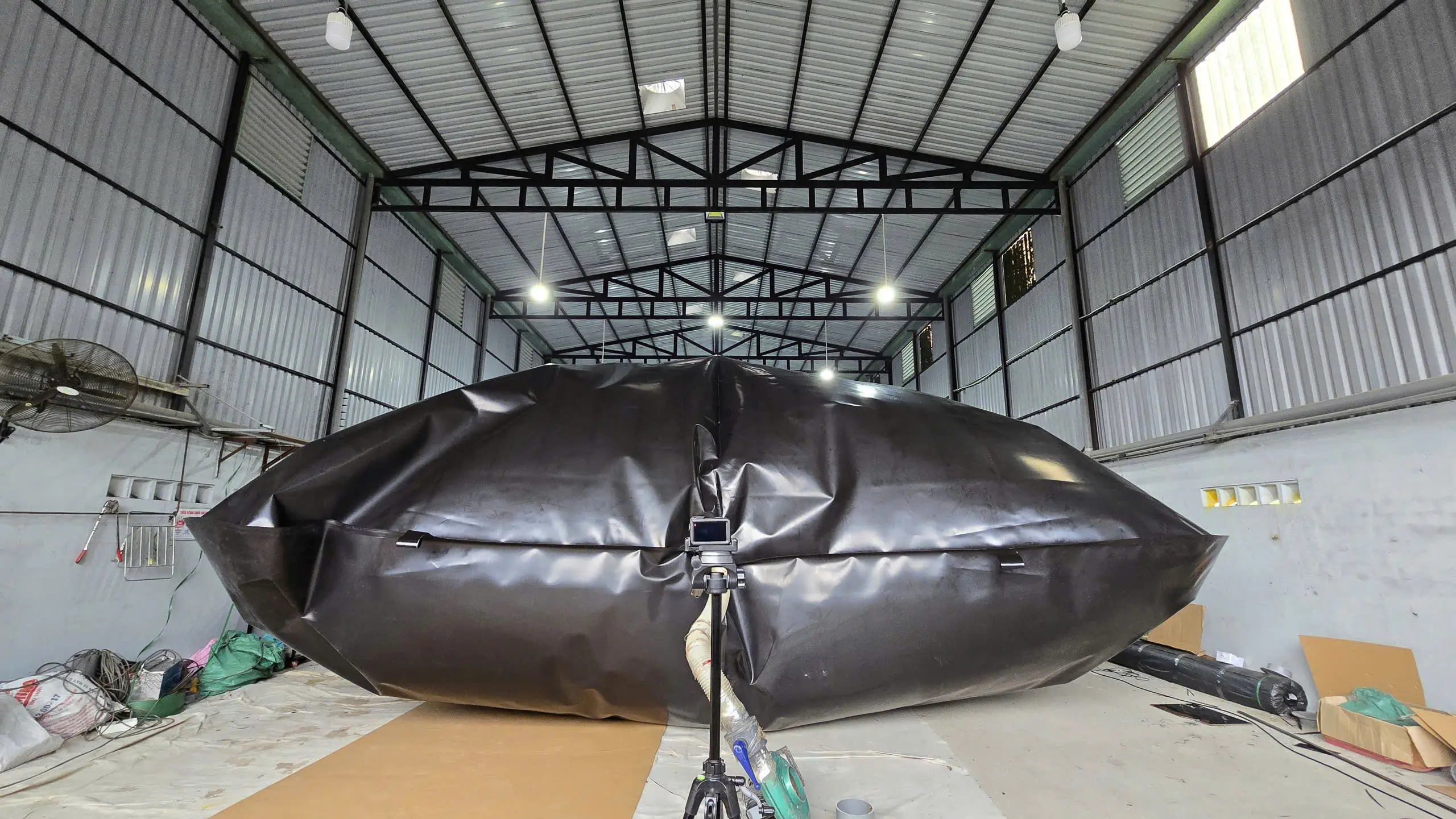 sản xuất túi biogas tại xưởng